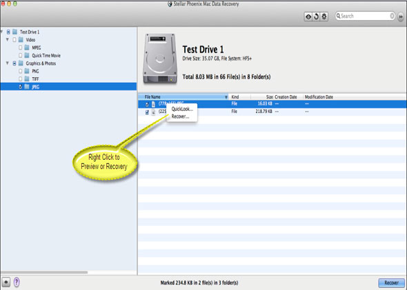 Mac Data Recovery Screenshot