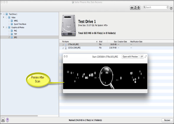 Mac Data Recovery Screenshot
