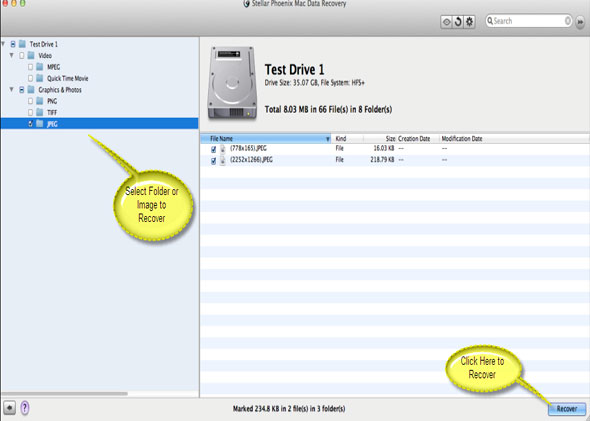 Mac Data Recovery Screenshot