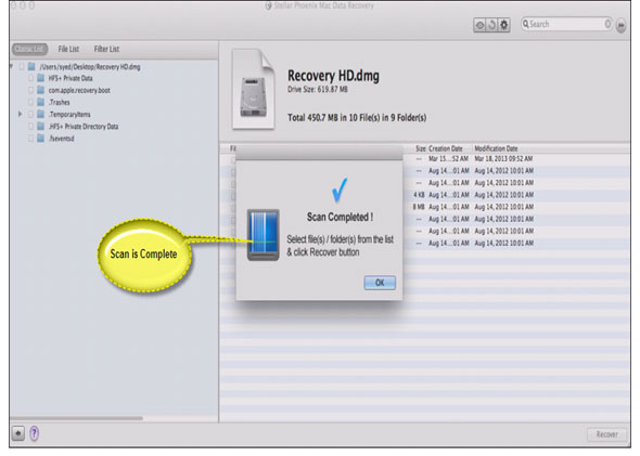 Mac Data Recovery Screenshot