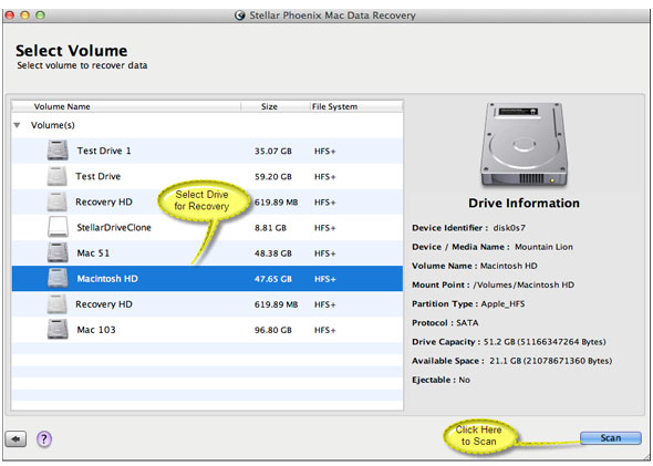 Mac Data Recovery Screenshot