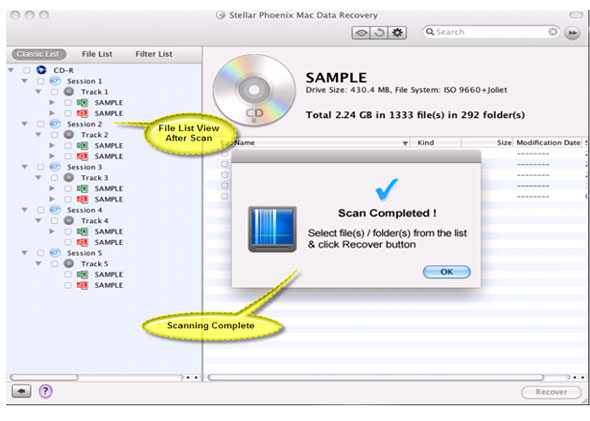 Mac Data Recovery Screenshot