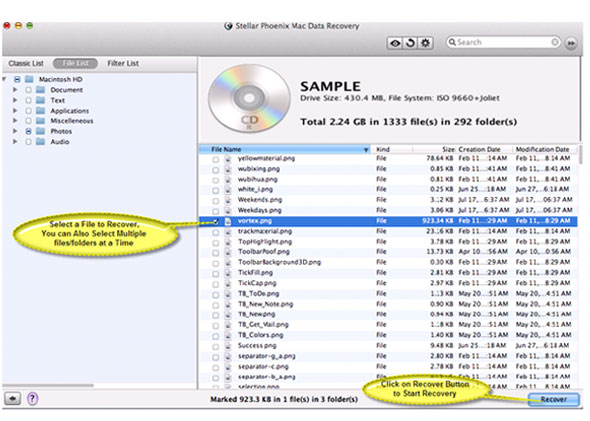 Mac Data Recovery Screenshot