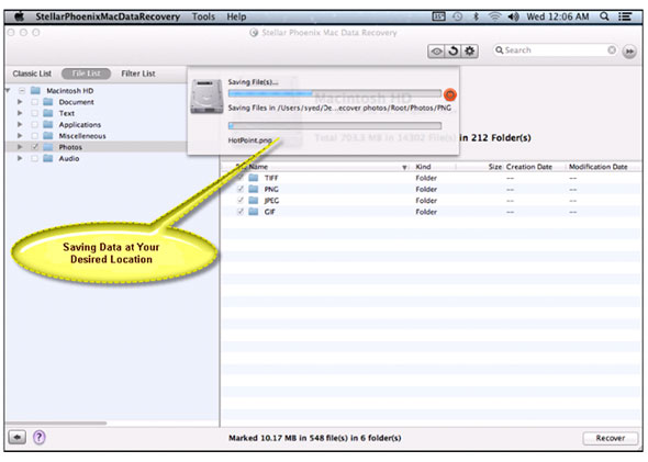 Mac Data Recovery Screenshot