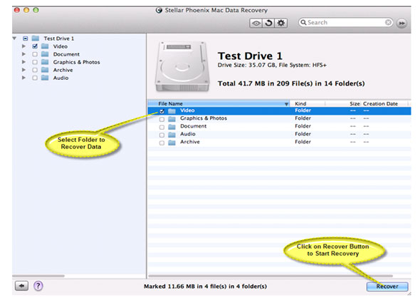 Mac Data Recovery Screenshot