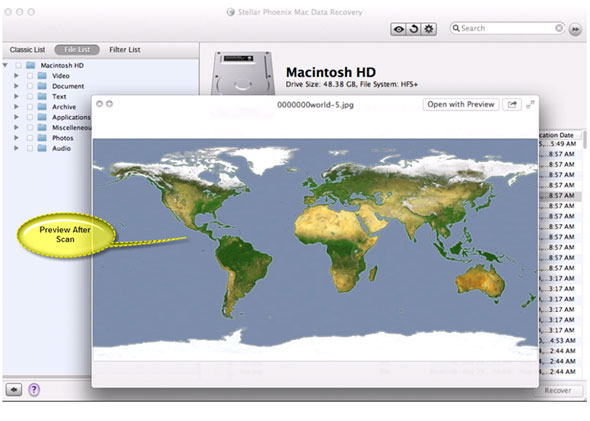 Mac Data Recovery Screenshot