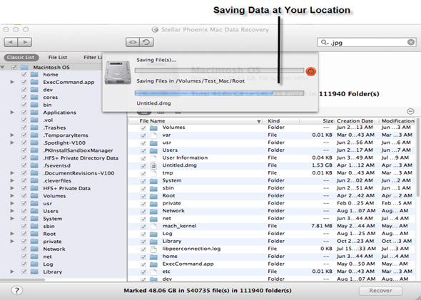 Mac Data Recovery Screenshot