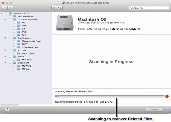 Mac Data Recovery Screenshot