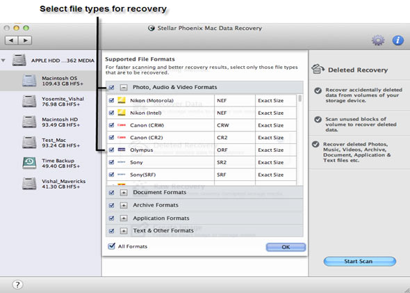 Mac Data Recovery Screenshot
