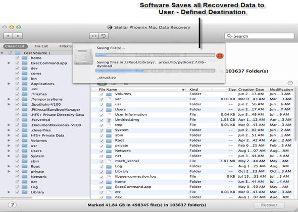 Mac Data Recovery Screenshot