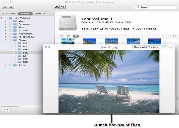 Mac Data Recovery Screenshot