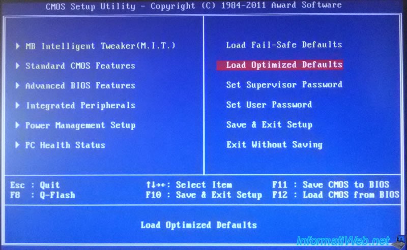 Load Optimized Defaults
