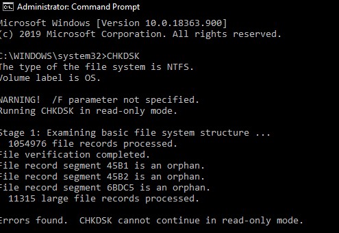  Run CHKDSK and System File Check