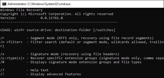 run windows file recovery