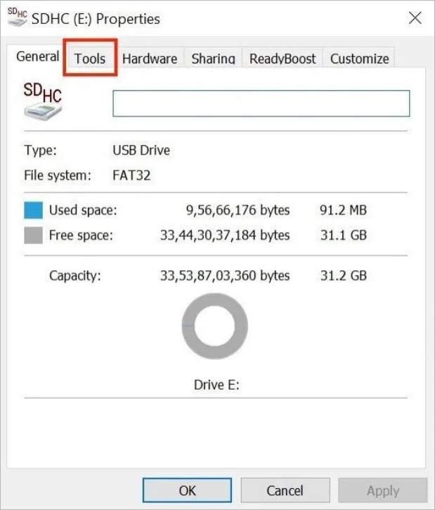 sd card properties