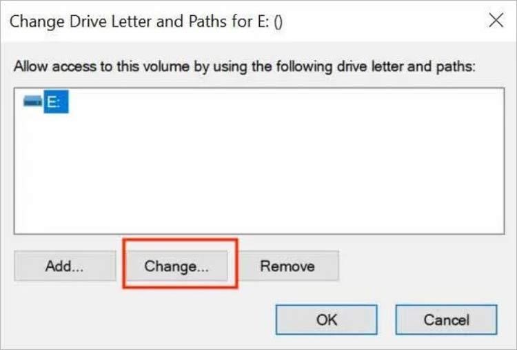 changing drive letter