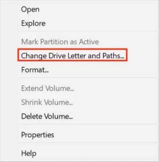 change drive letter and paths