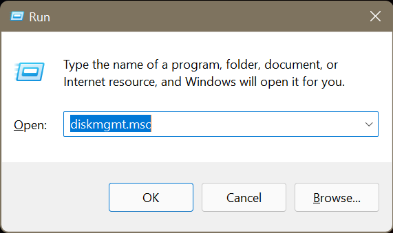 open disk management