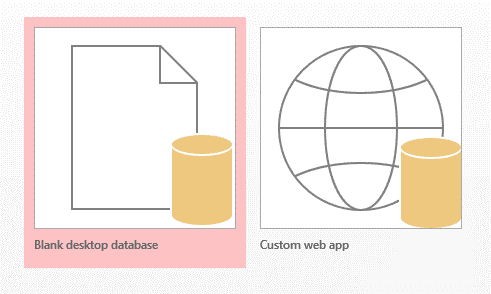 choose blank desktop database to convert MDB to ACCDB
