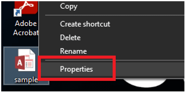 Click Properties