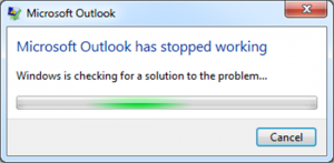 Outlook stopped working