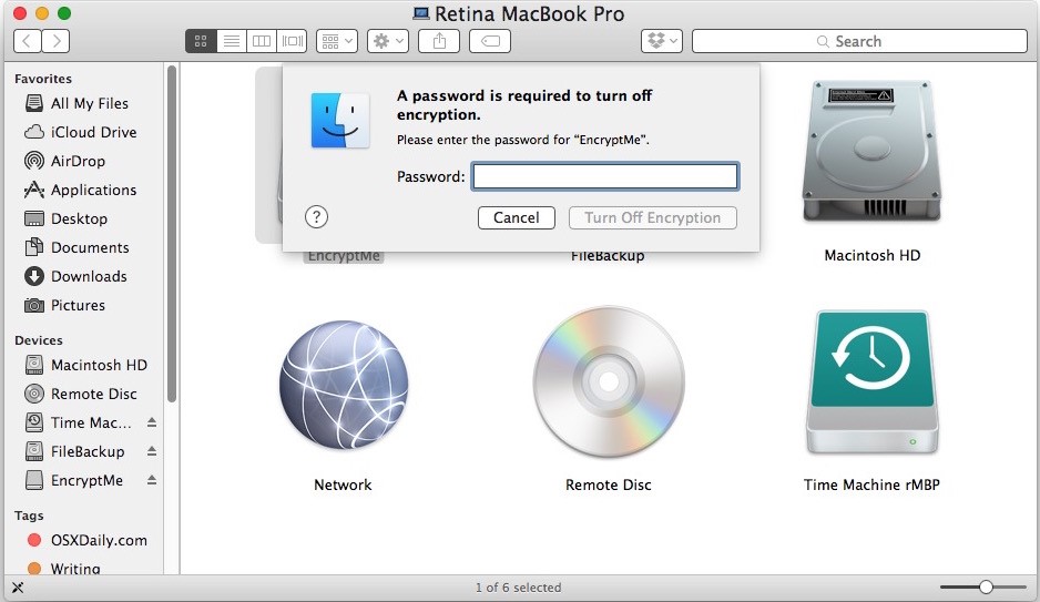 Decrypt a Mac Hard Drive