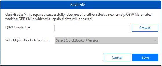Choose Company File (QBW)
