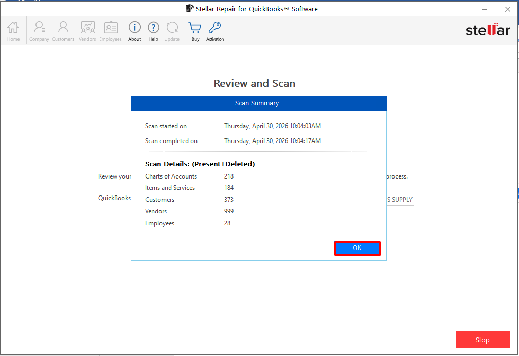 Instructions to Preview QuickBooks® Company File Data