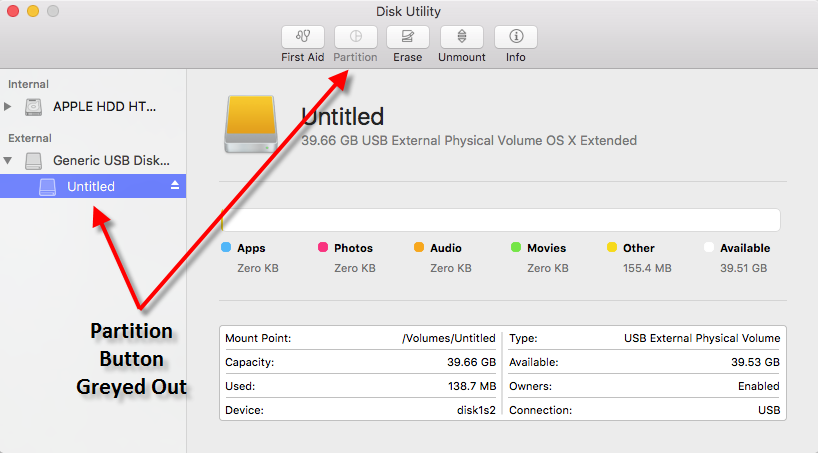 disk utility mac partition external hard drive