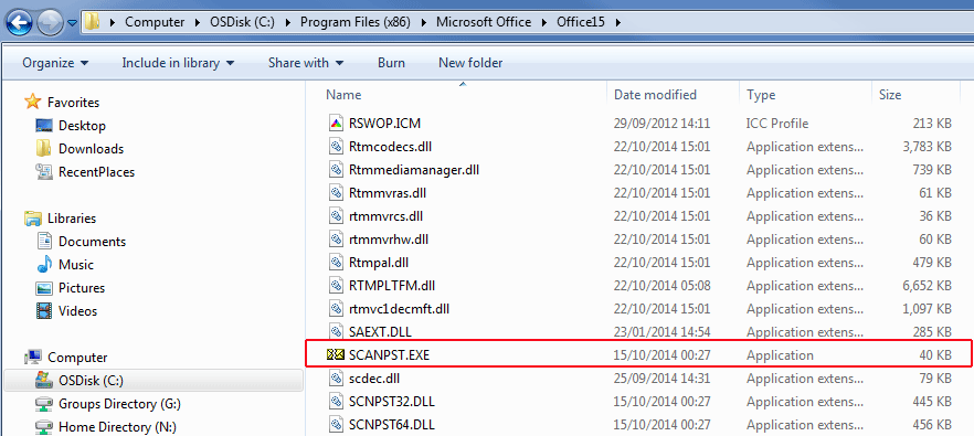 lancer le logiciel PST Repair