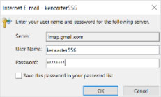 Enter the IMAP password