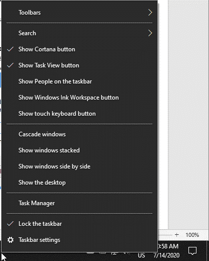 Toolbars 