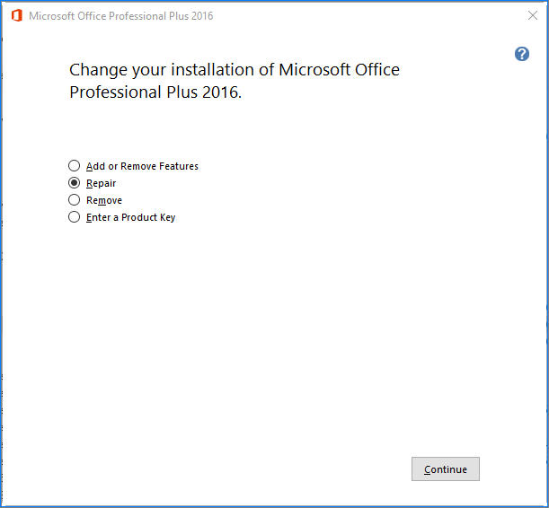 office 2016 excel not responding