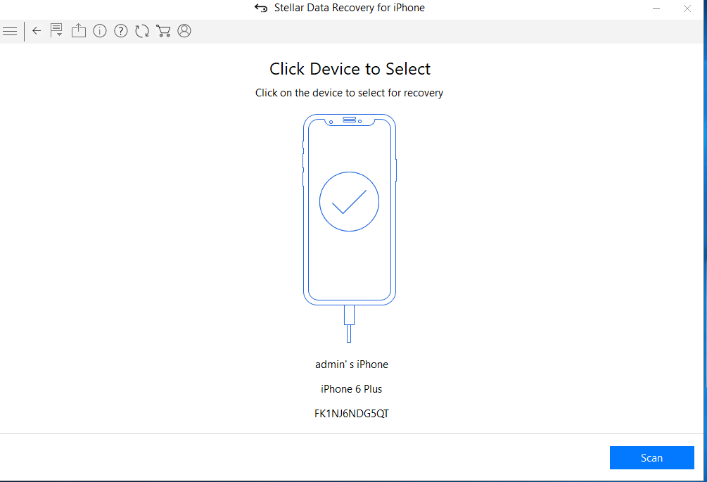 Select your device and Click "Scan"