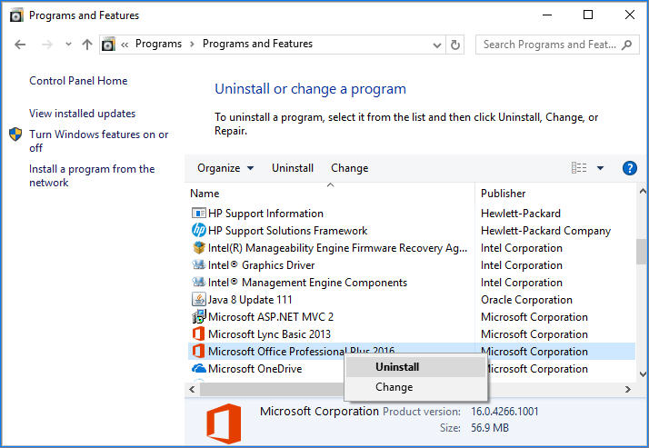 how to repair microsoft excel 2010 in control panel