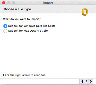 Importing PST Outlook Mac