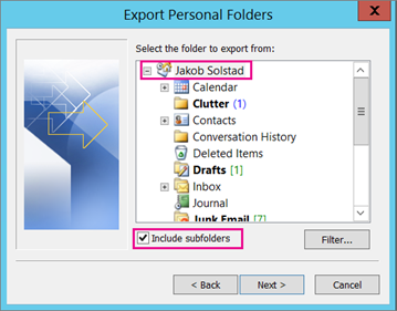 Select Email Folder