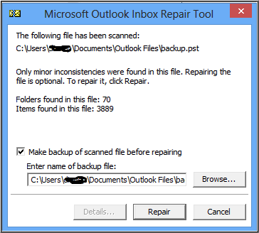 Outlook subfolders missing