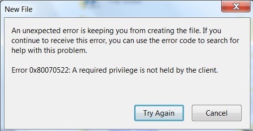 error 0x80070522