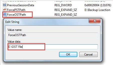 Edit String to enter value name and value data