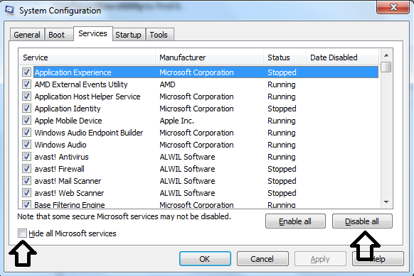 Windows 10 System Configuration - Services