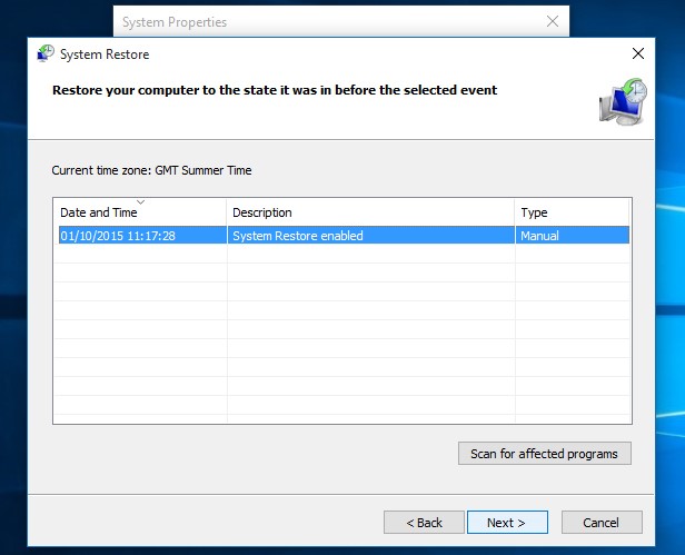 System Restore