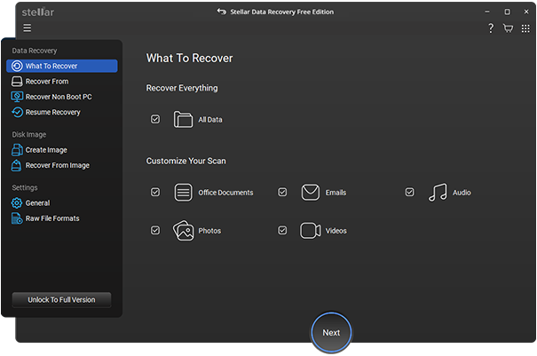 Stellar Data Recovery Software for Windows