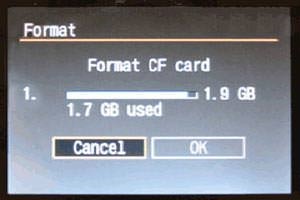 Format memory Card