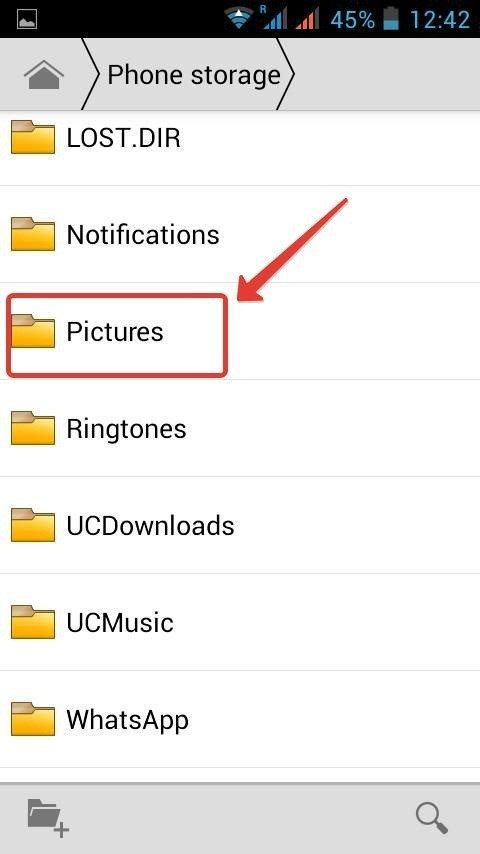 For Android users to search Instagram folder