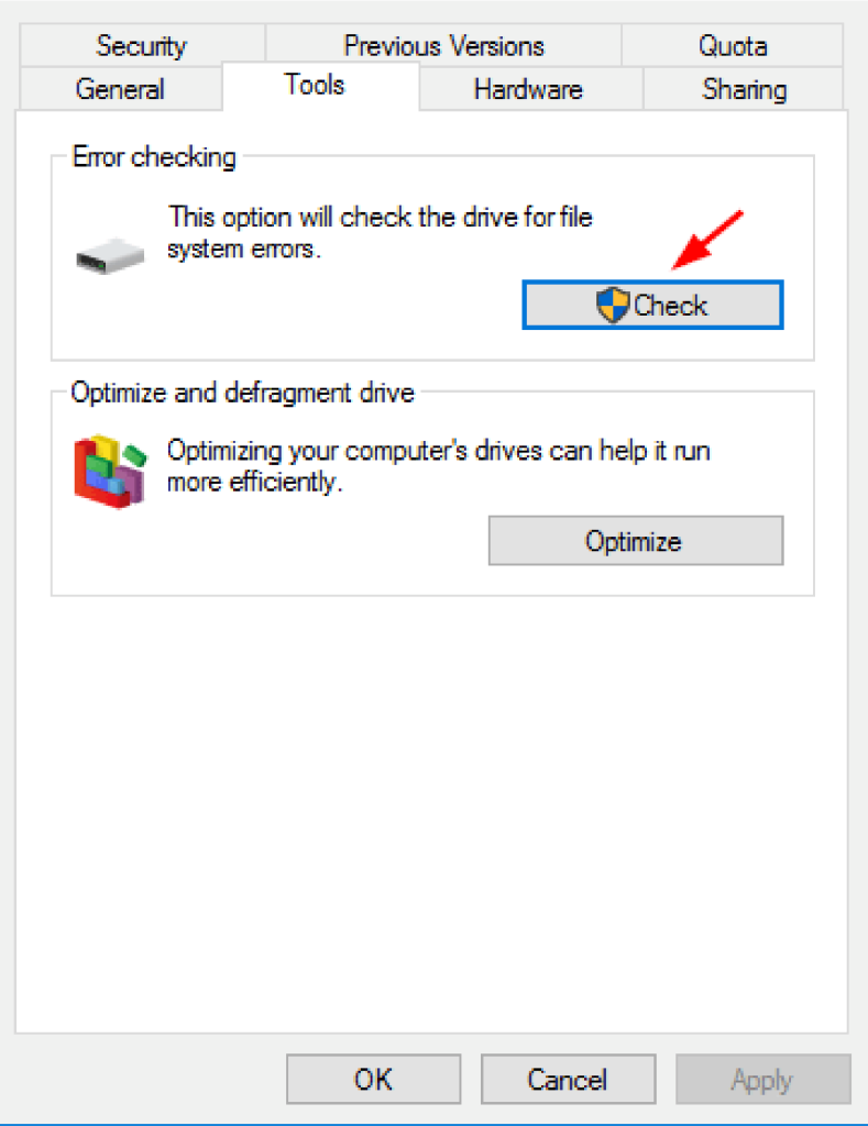 Error checking tool