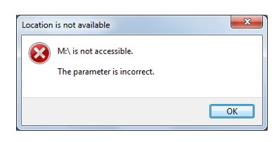 Error Parameter is Incorrect