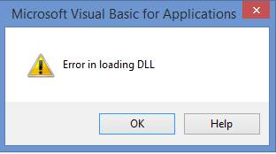 runtime error 48 error loading dll excel
