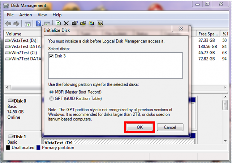 disk managment