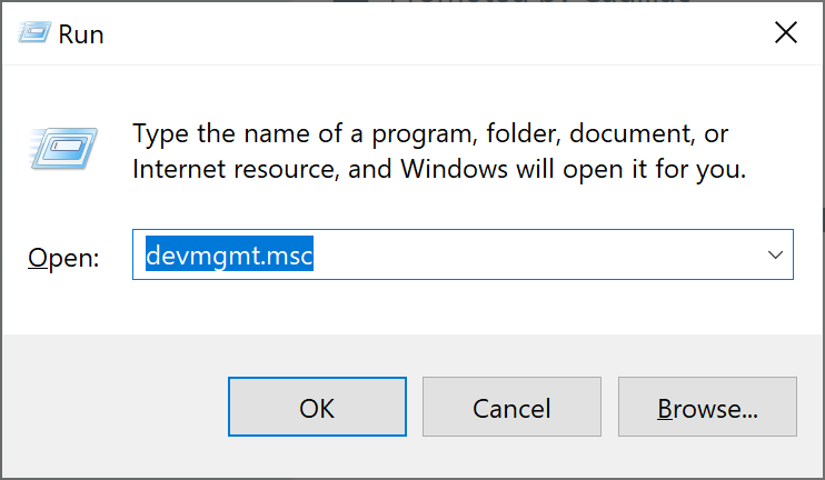 Use this command devmgmt.msc on command Prompt